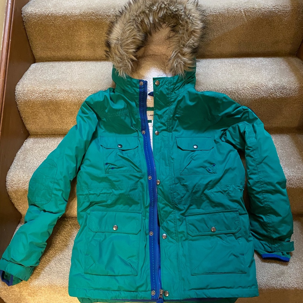 Lands End boys L hooded parka